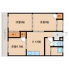 クローバーⅢ 3DKの間取り