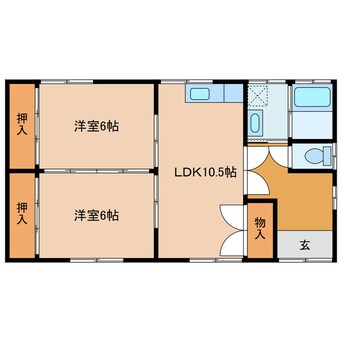 間取図 久留貸家（12-28-2）