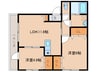 ネオハイツ宮丸 2LDKの間取り