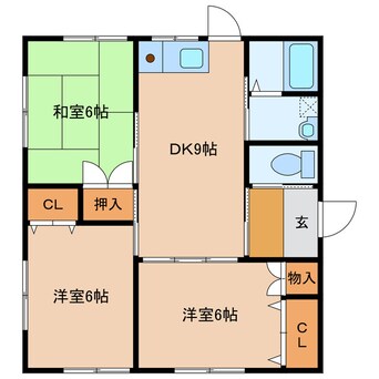 間取図 半代貸家（早鈴）