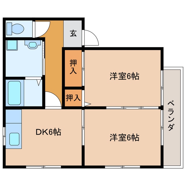 間取り図 グリーンコーポ旭ヶ丘Ⅱ