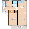 グリーンコーポ南横市 2DKの間取り