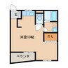 センチュリー21神之山 1Rの間取り