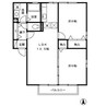 リーフレットエコーⅢ号館 2LDKの間取り