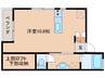 ラパン郡元D棟 1Rの間取り