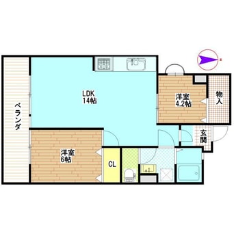 間取図 リバーサイドコーポ