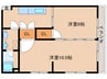 フレンドマンション 2DKの間取り
