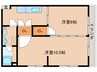 フレンドマンション 2DKの間取り