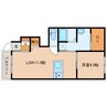プランドールＭⅡ 1LDKの間取り
