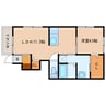 グラムハウス参番館 1LDKの間取り