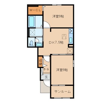 間取図 クレセントA・B