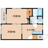 プチハイツ松清 2DKの間取り