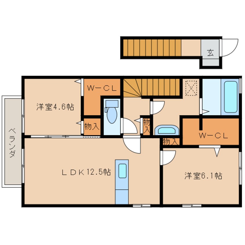 間取図 日豊本線/三股駅 徒歩20分 2階 築4年