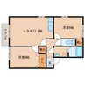 日豊本線/都城駅 徒歩36分 2階 築19年 2LDKの間取り