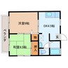 サウスウッド 2DKの間取り