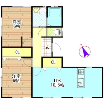 間取図 Cime蓑原貸家