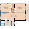東條ヒルズ 2LDKの間取り