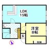 CASA DEL SOLE 1LDKの間取り