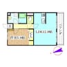 HapiLien鷹尾の杜 1LDKの間取り