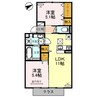 レモンテラス 2LDKの間取り