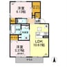 セジュールM 2LDKの間取り