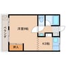 コーポ河中 1DKの間取り