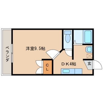 間取図 日豊本線/都城駅 徒歩13分 2階 築27年