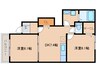ヌースヴィラ 2DKの間取り