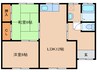 幸ヶ丘団地 2LDKの間取り