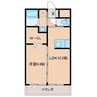 ライズ霧島 1LDKの間取り