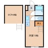 レクセル都城 1Kの間取り