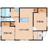 金御SR貸家 2LDKの間取り