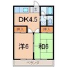 レジデンス塙 2DKの間取り