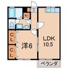 シャトルブラン 1LDKの間取り