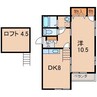 カーサ古川 1DKの間取り
