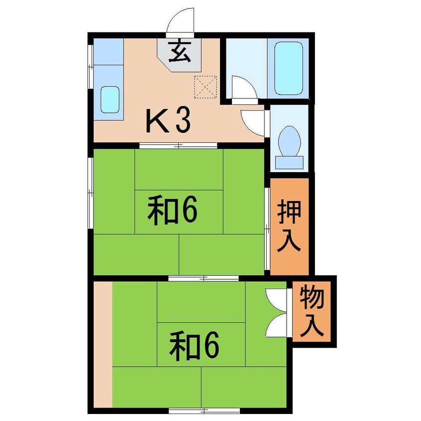 間取図 甚野アパートA