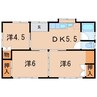 鉄地川原住宅（30-2） 3DKの間取り