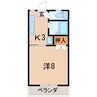 ネクシス八木田 1Kの間取り