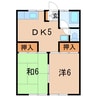 成川ハイツ 2DKの間取り