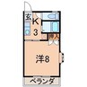 ジュマベール桑折 1Kの間取り
