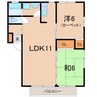 メゾンフォレスト 2LDKの間取り