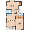 コレクトA 2DKの間取り