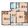 堀川マンション　Ａ棟 3Kの間取り