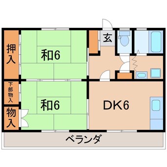 間取図 コーポ西坂B