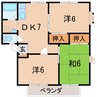 サンビレッジ笹谷C 3DKの間取り
