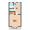 第５エスエスハイツ 1Kの間取り