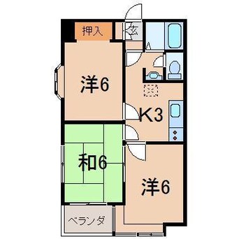 間取図 シティマンション曽根田(307)