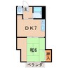 アオキハイツＳ 1DKの間取り