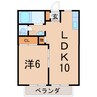 ブルーウィング 1LDKの間取り