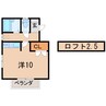 Mグリーンハイツ 1Rの間取り